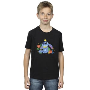 Disney Jongens Lilo & Stitch Vogels T-shirt (Zwart)