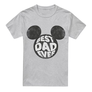 Disney Heren Best Dad Ever Mickey Mouse T-Shirt (Sport Heide)