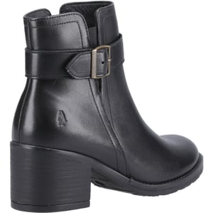 Hush Puppies Hensley Leren Dames Zwarte Hoge Enkellaarsjes
