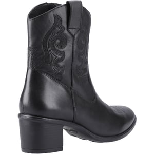 Hush Puppies Wynn Läder Dam Svarta Skor Med Klack