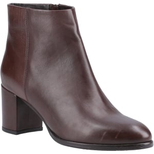 Hush Puppies Claridy Läder Dams Bruna Klackade Kängor
