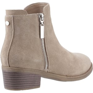 Hush Puppies Ingrid Mocka Kvinnors Taupe Klackade Ankelstövlar
