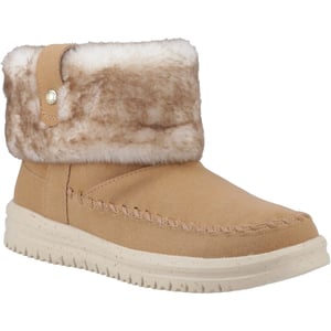 HEYDUDE Camden Cuff Classic Cozy Polyester Dam Cognac Vinter Ankelstövlar