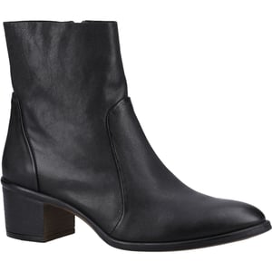 Hush Puppies Winona Läder Svarta Kängor för Kvinna