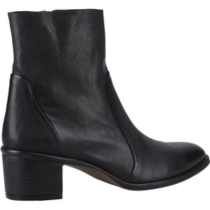 Hush Puppies Winona Läder Svarta Kängor för Kvinna