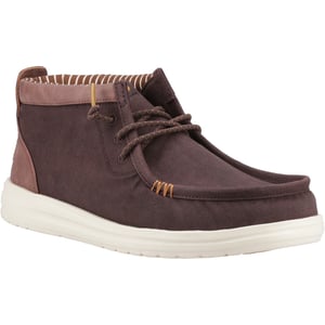 HEYDUDE Wally Mid GripR Bomull Herr Molebruna/downtown Boots Till Anklarna
