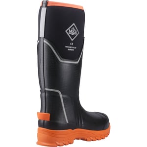 Muck Boots Grit S5 Rubberen Dames Regenlaarzen Zwart/oranje