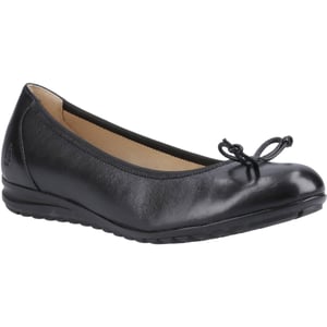 Hush Puppies Lucille Läder Svarta Ballerinaskor för Kvinnor