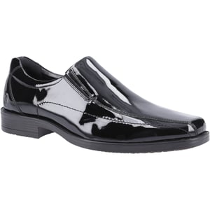 Hush Puppies Brody läder herr svarta slip-on skor