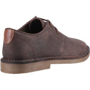 Hush Puppies Scout Leren Heren Veterschoenen in Waxy Bruin