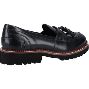 Hush Puppies Ginny Dames Zwarte Leren Instappers