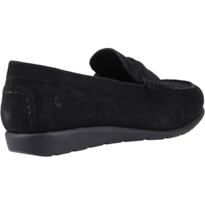 Hush Puppies Shelby Suède Dames Zwarte Instappers