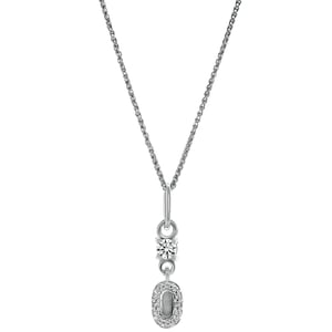 Orphelia 'Lily' Dames 925 Sterling Zilver Set: Ketting + Oorbellen + Ring - Zilver SET-7582