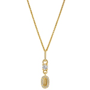Orphelia 'Lily' Women's 925 Sterling Silver Set: Necklace + Earrings + Ring - Gold SET-7582/G
