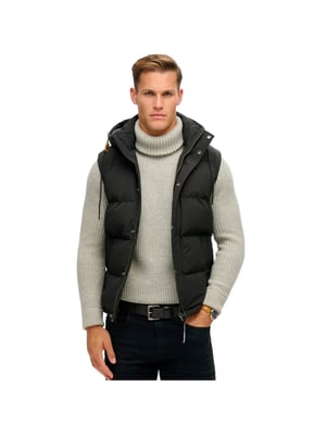 Superdry Everest mouwloze gewatteerde jas voor heren