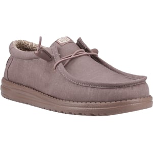 HEYDUDE Wally Stretch Canvas Katoenen Heren Moccasins Schoenen Diep Taupe