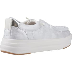 HEYDUDE Wendy Nova Shimmer Polyester Dames Sneeuwwitte Moccasins Schoenen