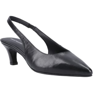 Hush Puppies Nahla Damernas Svarta Spetsiga Slingback Skor I Läder