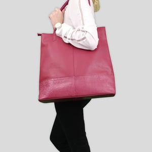 SIENNA' Embossed Croc + Pebble Grain Unlined Leather Tote Bag