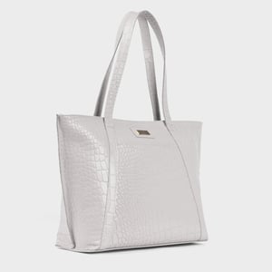 AGNES' Croc Embossed Real Leather Designer Tote Bag