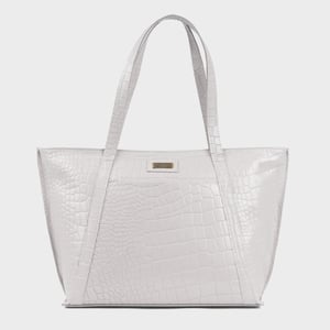 AGNES' Croc Embossed Real Leather Designer Tote Bag