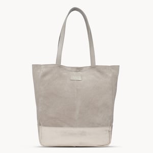 PAIGE' Metallic + Suede Real Leather Tote Bag
