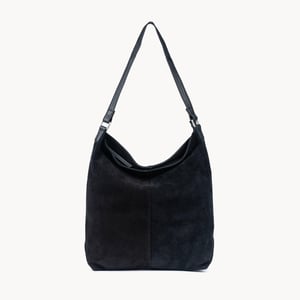 'TINA' Suede Real Leather Unlined Slouchy Shopper Tote Bag
