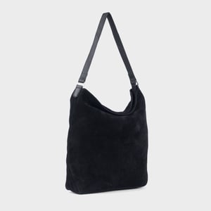 'TINA' Suede Real Leather Unlined Slouchy Shopper Tote Bag
