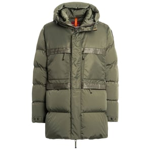 Parajumpers Venture Thyme Green Long Hooded Down Jacket