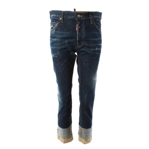 Dsquared2 Cool Guy Cropped Dark Blue Denim Pants