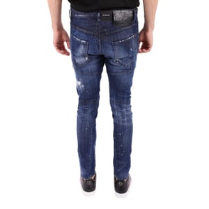 Dsquared2 Tidy Biker Jeans Mörkblå Denimbyxor