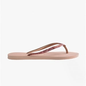Havaianas Hav Slim Glitter Ii Womens Flip Flops Ballet Rose/golden Blush
