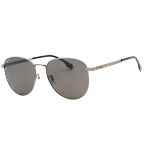 Hugo Boss Grey Pz Lensed Matte Dark Ruthenium Sunglasses Male
