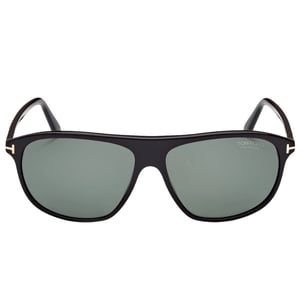 Tom Ford Prescott Green Polarized Lens Shiny Black Sunglasses