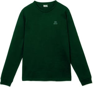 Diesel Liten Monotone Logo Långärmad Grön T-shirt