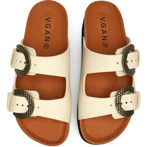 V.gan Vegan Plum Footbed Reptile Sandals