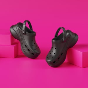 Crocs 206302-001 Classic Bae Womens Clogs Black