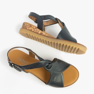 Gabor Rich Womens Sandals Dark Navy