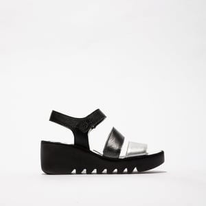 Fly London Bexy575fly Womens Sandals Silver/graphite/black