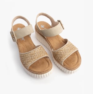 Rieker 69176-62 Womens Sandals Beige