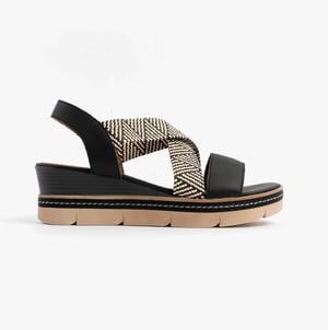 Remonte D2l54-03 Womens Sandals Black Combination