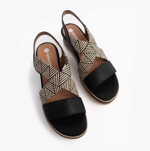 Remonte D2l54-03 Womens Sandals Black Combination