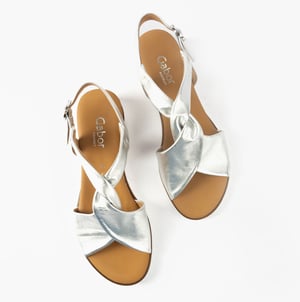 Gabor Rich Womens Sandals Silver