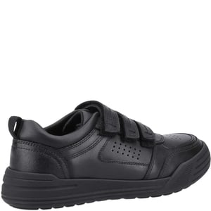 Hush Puppies Scott Boys Leather School Shoes Black