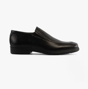 Geox Federico D Boys Leather School Shoes Black