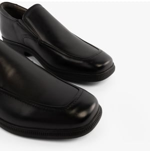 Geox Federico D Boys Leather School Shoes Black