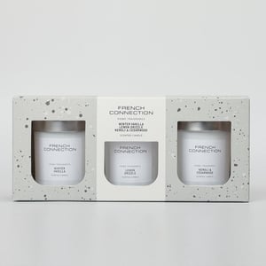 French Connection White Collection Trio of Candles Giftset 3 x 52g