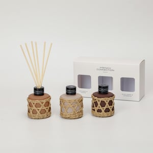 French Connection Bamboo Collection Trio of Reed Diffuser Gift Set 3 x 50ml