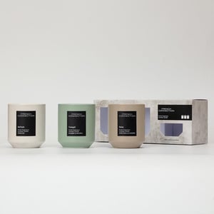 French Connection Stone Collection Trio of Candles Gift Set 3 x 140g