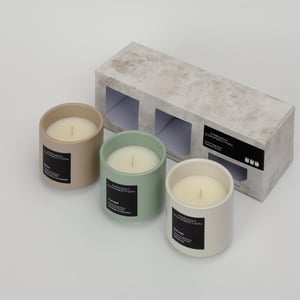 French Connection Stone Collection Trio of Candles Gift Set 3 x 140g
